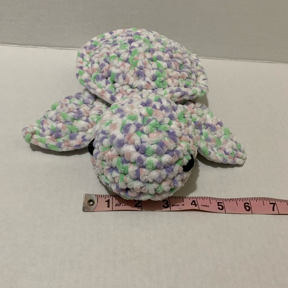 Sea Turtle Soft Stuffed Plushie Handmade Crochet Sea Turtle - Picture 11 of 13